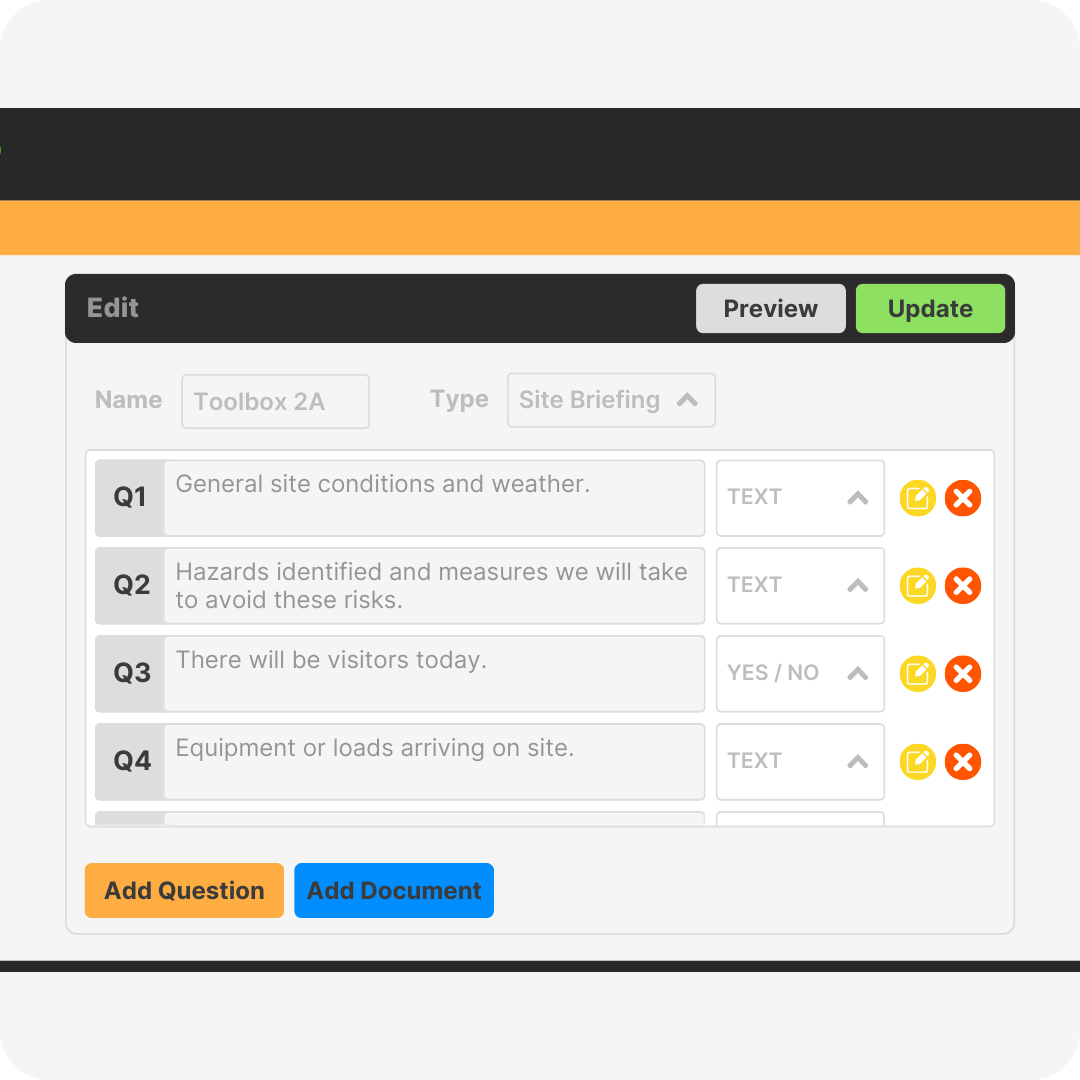 Site Briefings - Customisable Template
